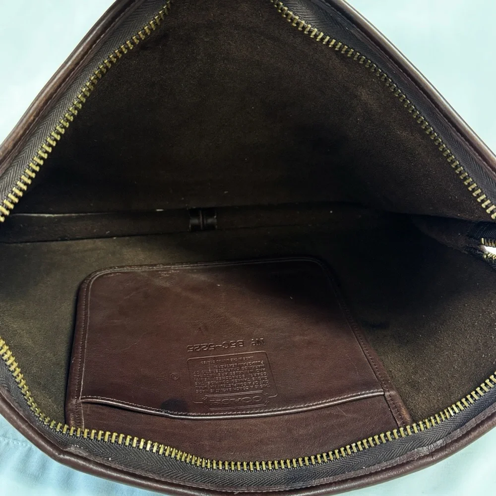COACH Portfolio/Laptop Leather Bag Vintage B5C-5225 Brown